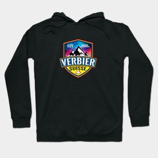 Skiing Verbier Switzerland Suisse Hoodie